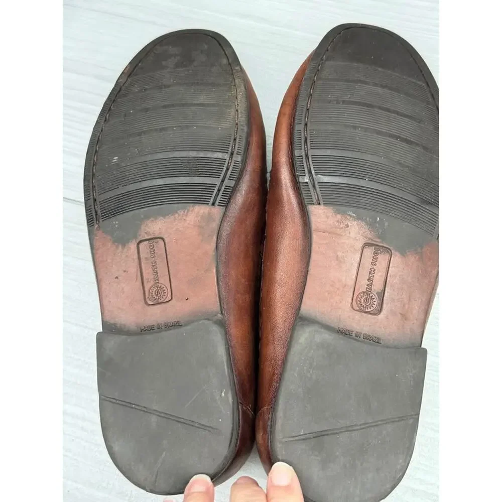 Earth Shoe Dale Mens 10 D Brown Woven Leather Kiltie Tassel Loafers‎ Old Money
